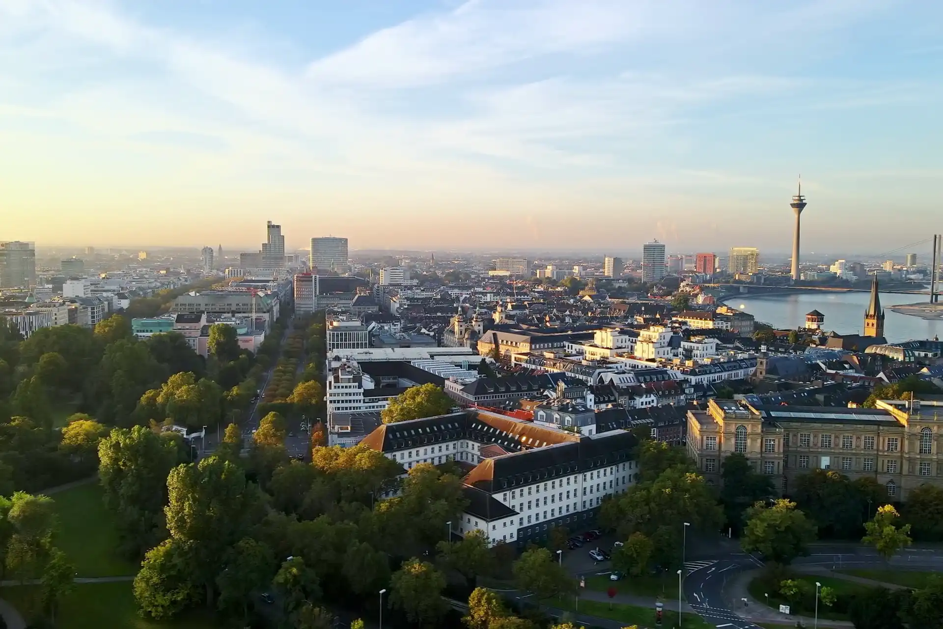 Luftaufnahme von Düsseldorf